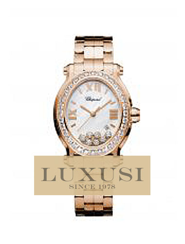 شوبارد Chopard سعر HAPPY DIAMONDS HAPPY SPORT 275350-5004 HAPPY SPORT OVAL WATCH 18-CARAT ROSE GOLD AND DIAMONDS